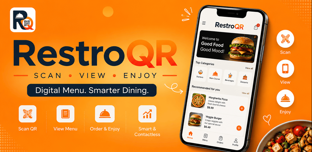 RestroQR – Free Digital QR Menu & Table Ordering System